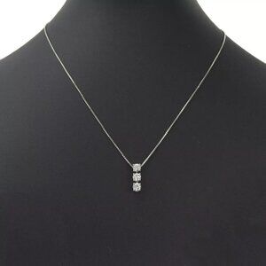 3P diamond Necklace Pt850Platinum/Pt900Platinum/diamond 5.2g Women
